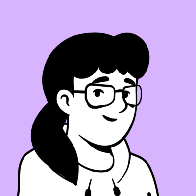 Avatar de VIctoria avec les cheveux longs et des lunettes